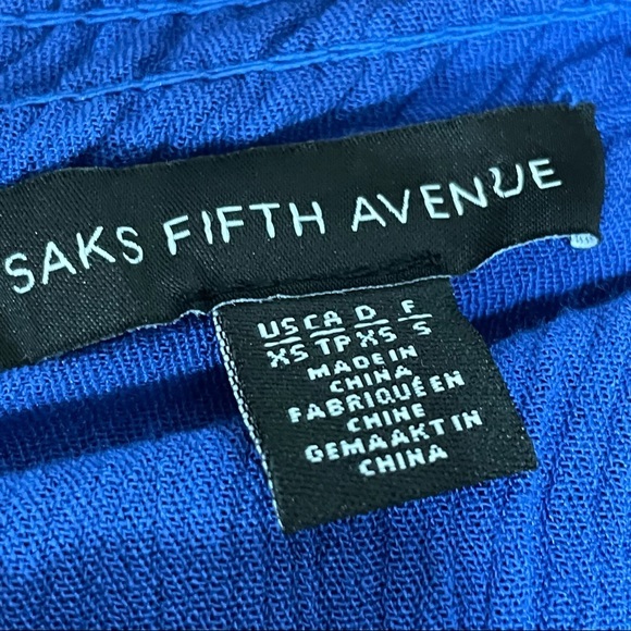 Saks Fifth Avenue‎ Women's Blue Off Shoulder Blouse - Picture 2 of 10